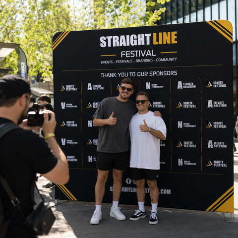 Straightline Media Wall - Sports Sponsor Media Wall