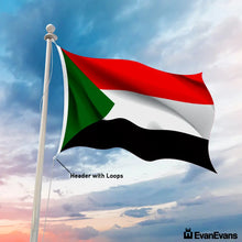 Sudan flag header with loops