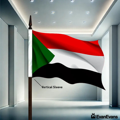Sudan flag vertical sleeve