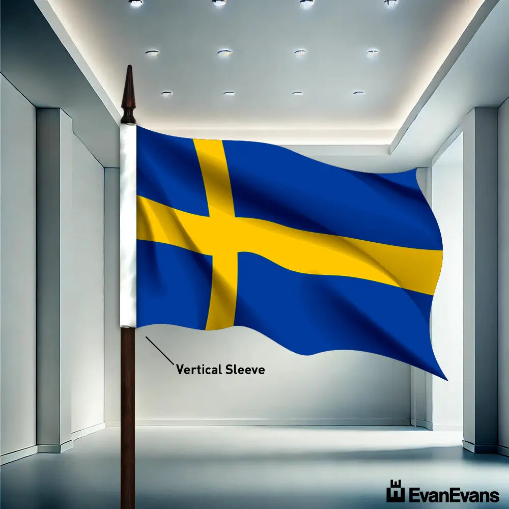 Sweden flag vertical sleeve