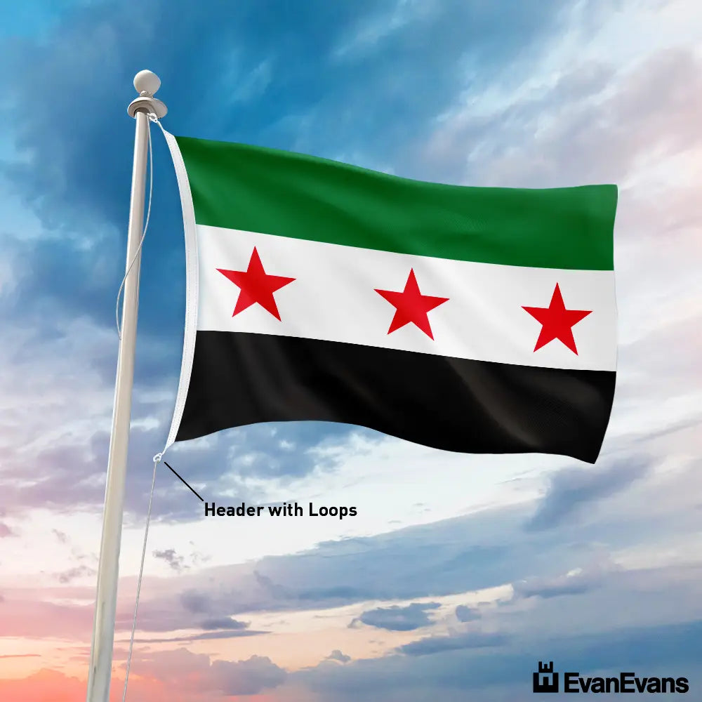 Syria flag header with loops