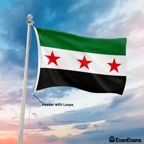 Syria flag header with loops