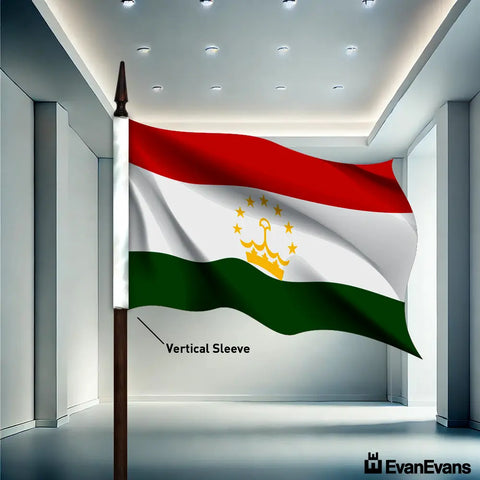 Tajikistan flag vertical sleeve