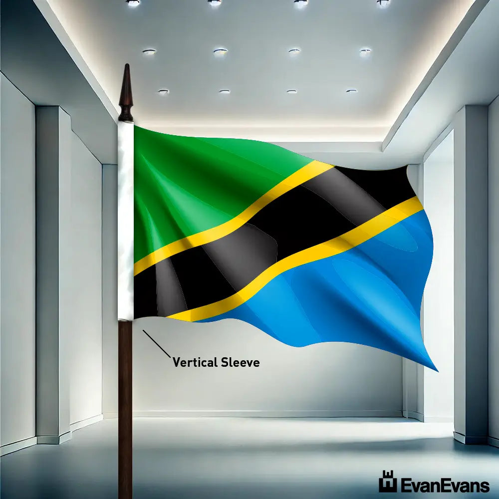 Tanzania flag vertical sleeve