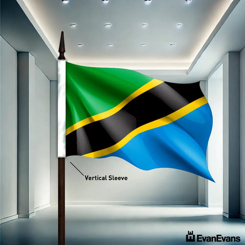 Tanzania flag vertical sleeve