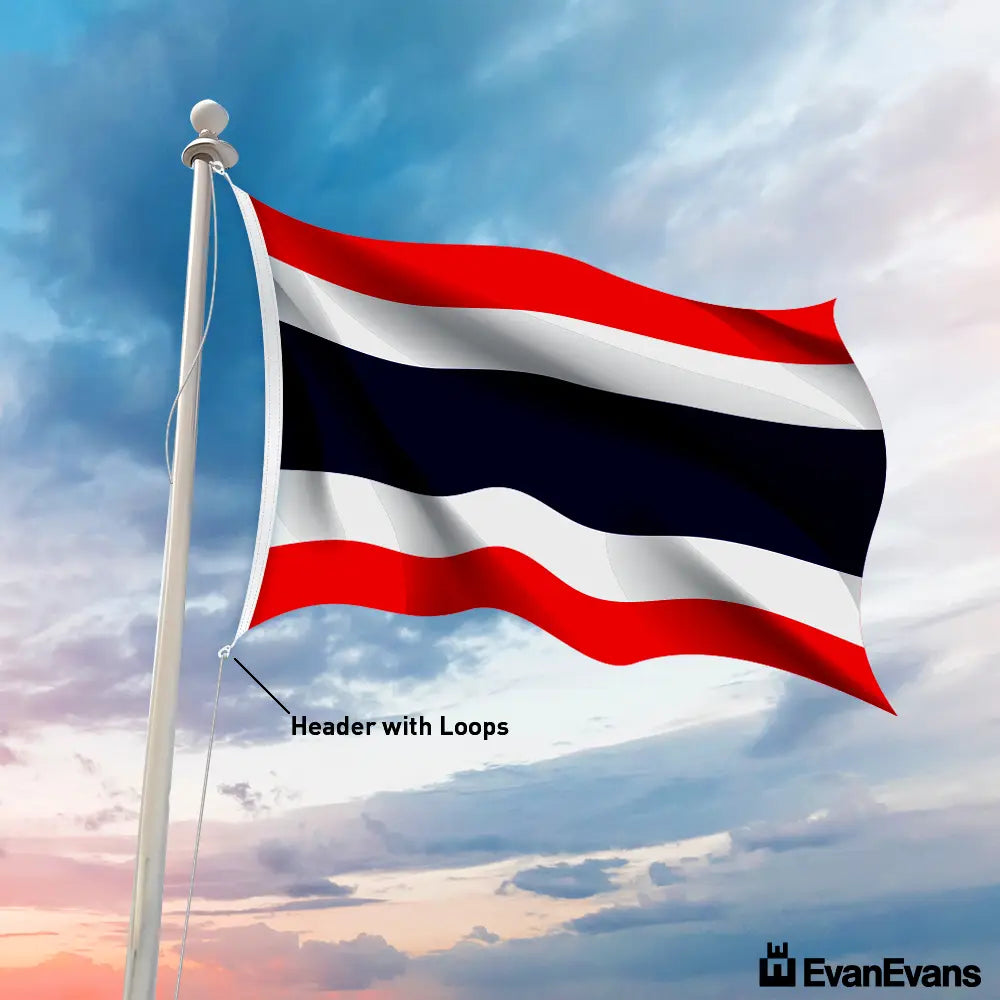 Thailand flag header with loops