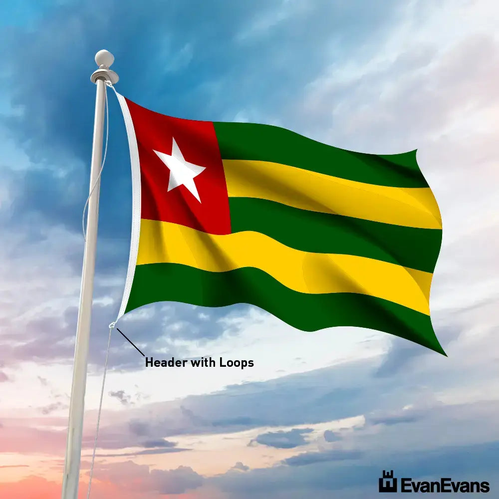 Togo flag header with loops