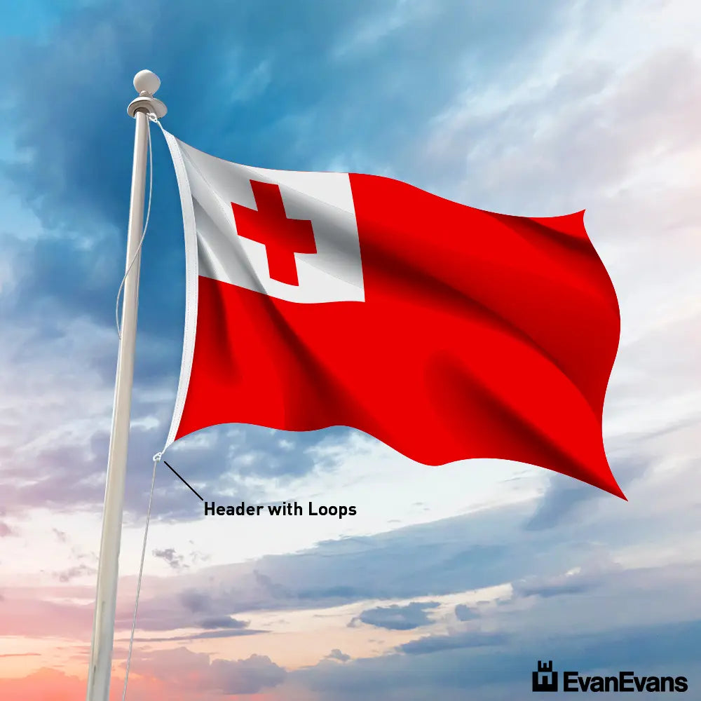 Tonga flag header with loops