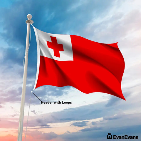 Tonga flag header with loops