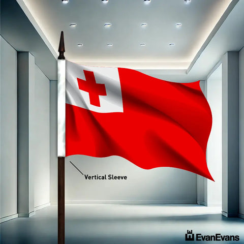 Tonga flag vertical sleeve