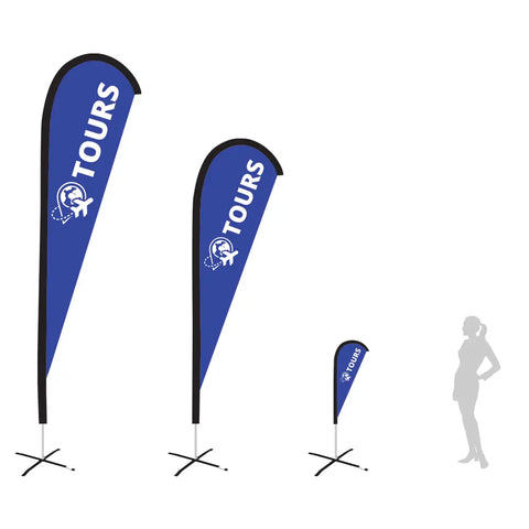 Tours Blue Teardrop Flag