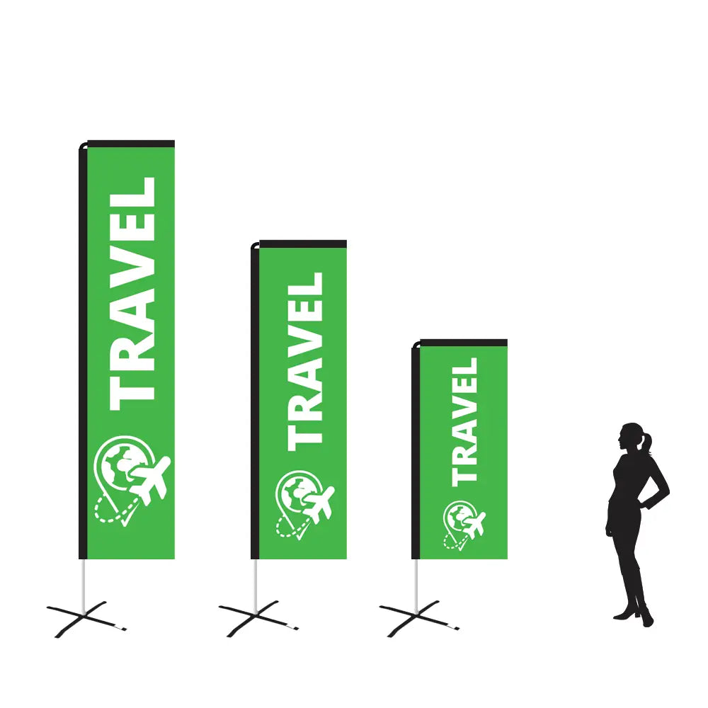 Travel Green Rectangle Flag