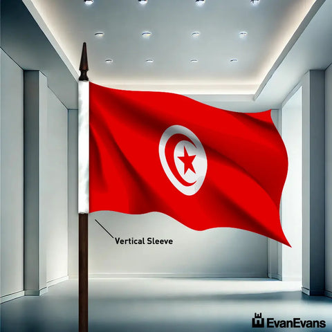 Tunisia flag vertical sleeve