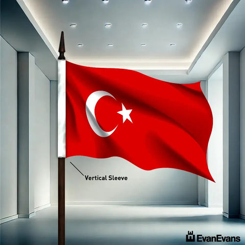 Turkey flag vertical sleeve