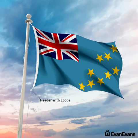 Tuvalu flag header with loops