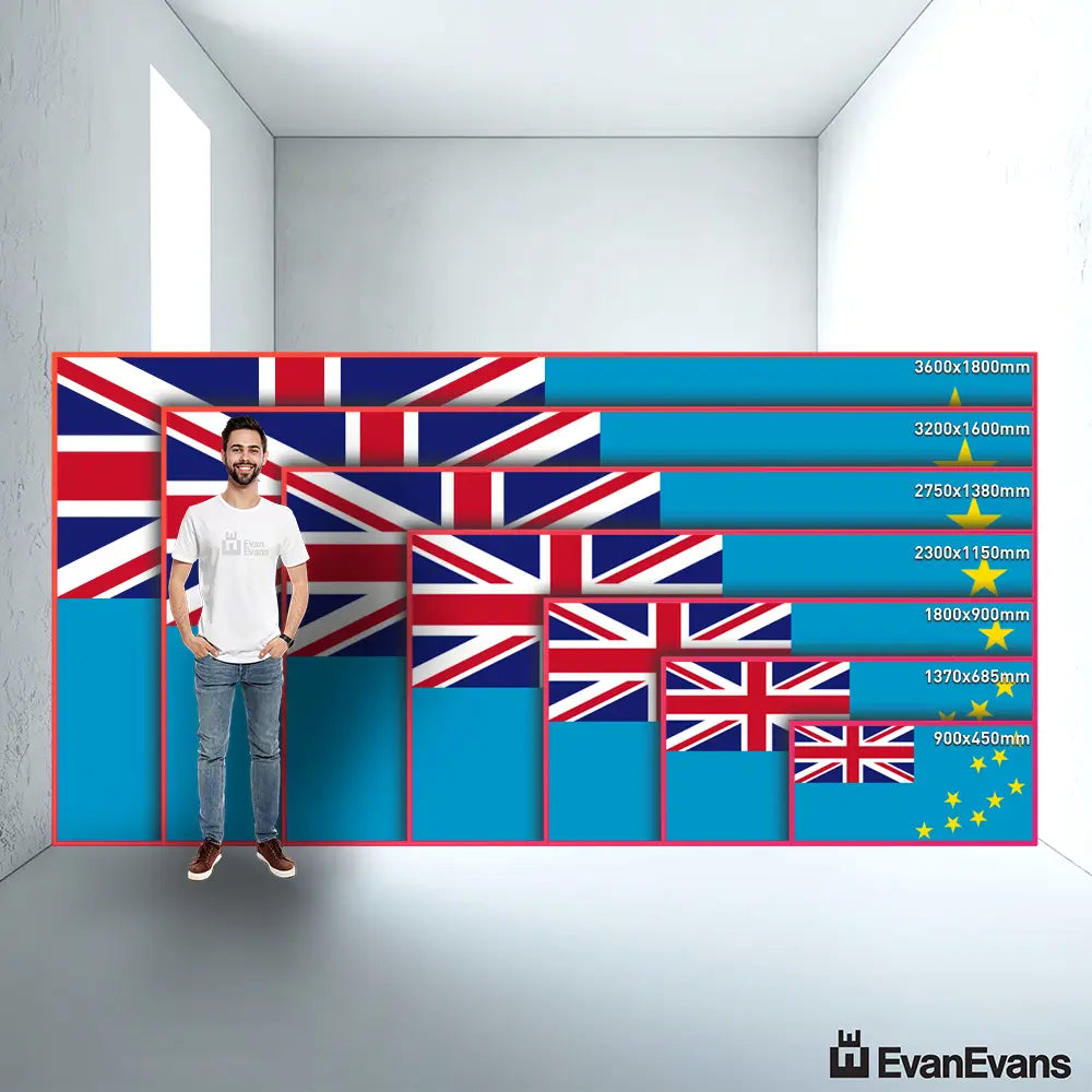 Tuvalu flag size guide comparison