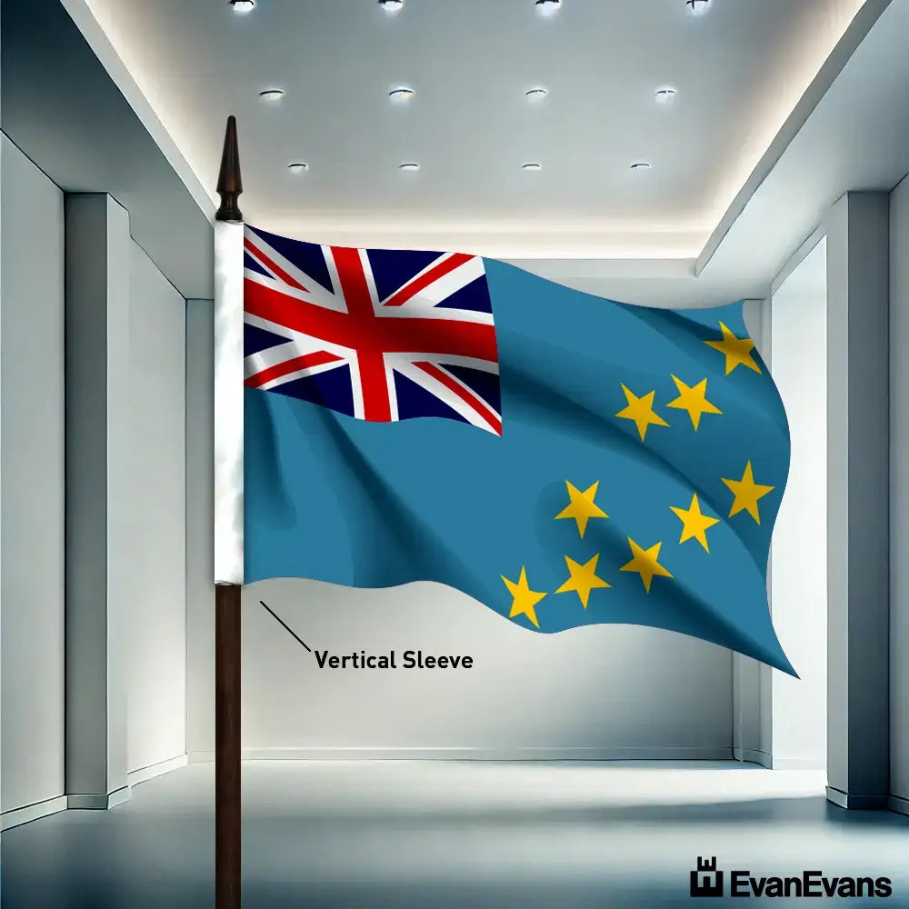 Tuvalu flag vertical sleeve