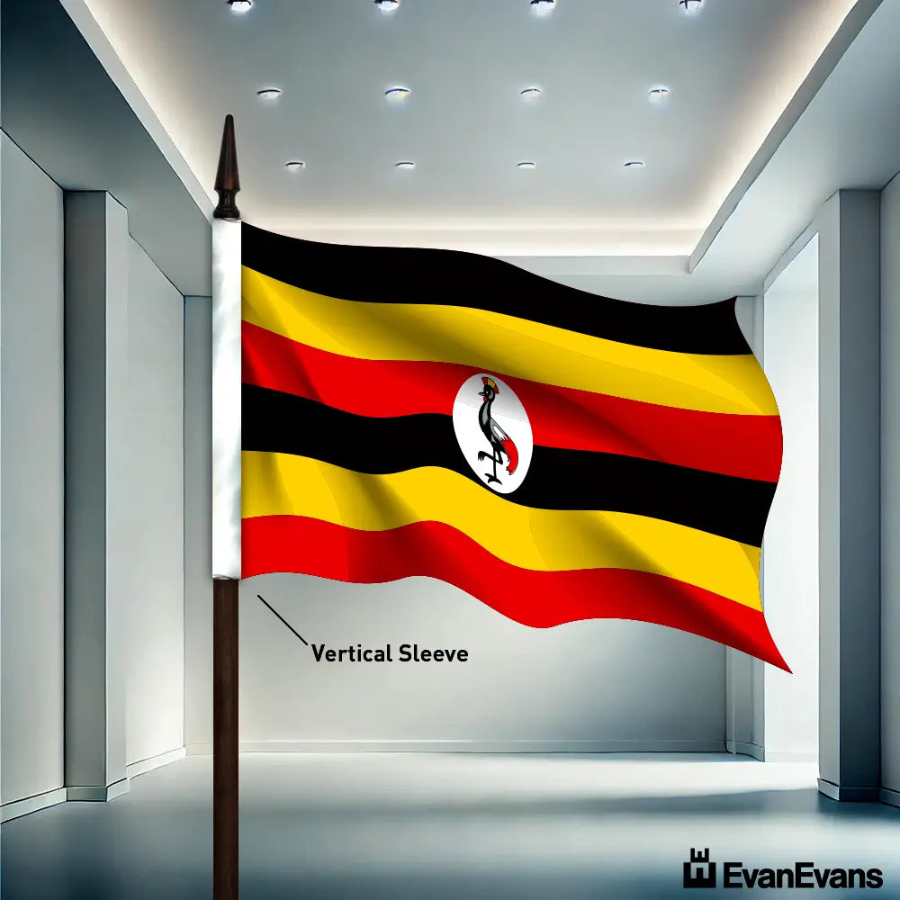 Uganda flag vertical sleeve