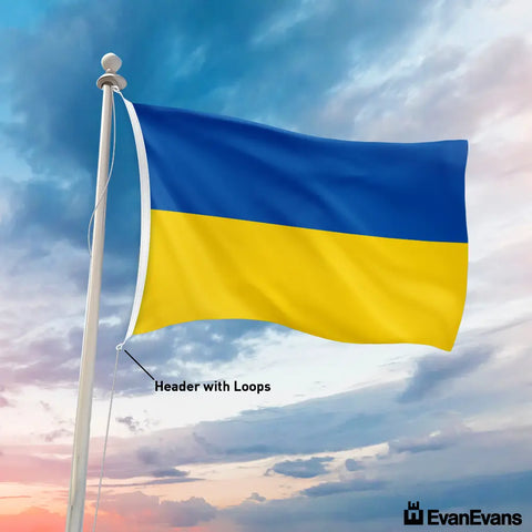 Ukraine flag header with loops