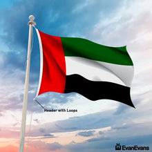 United Arab Emirates flag header with loops