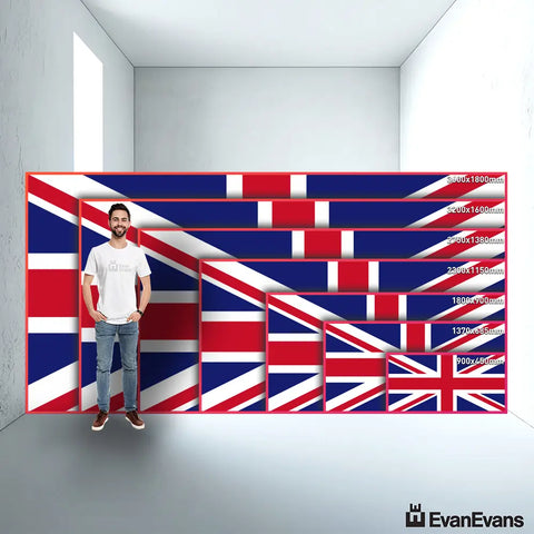United Kingdom flag size guide comparison