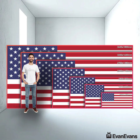 United States flag size guide comparison