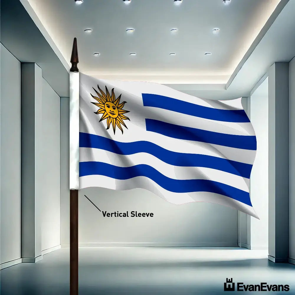 Uruguay flag vertical sleeve