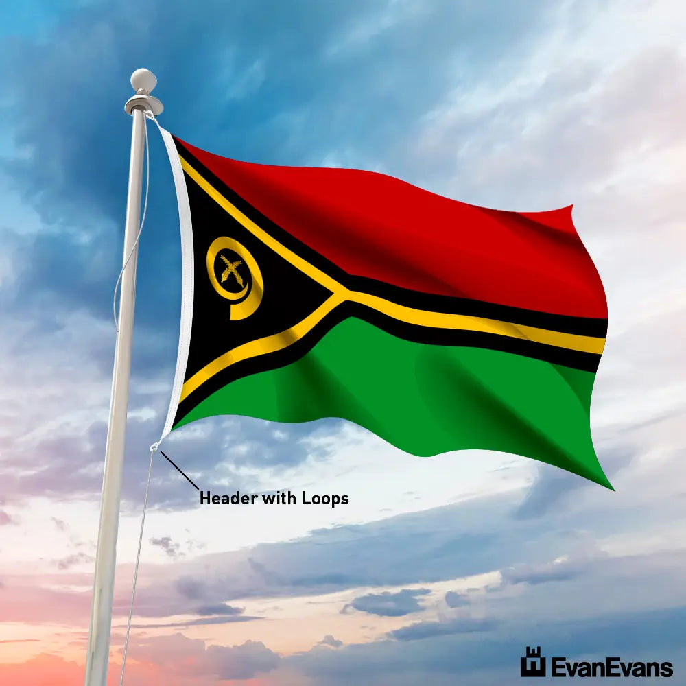 Vanuatu flag header with loops