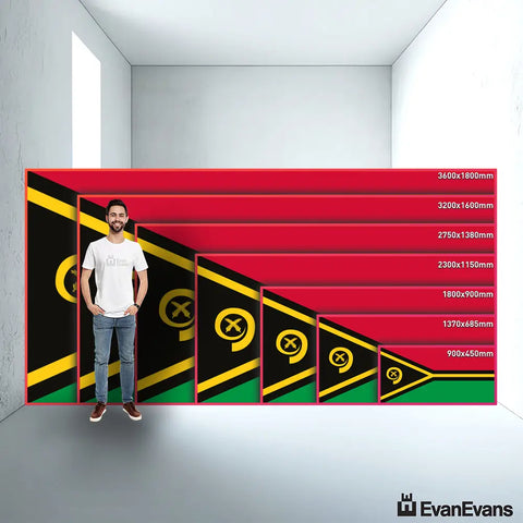 Vanuatu flag size guide comparison