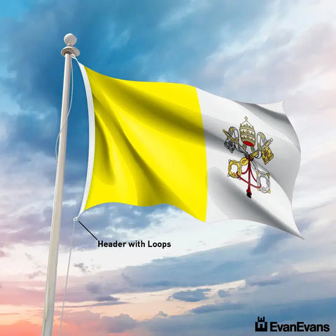 Vatican City flag header with loops