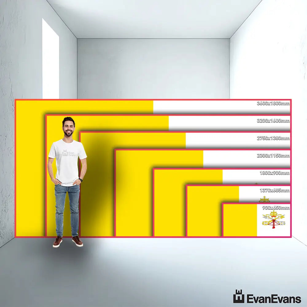 Vatican City flag size guide comparison