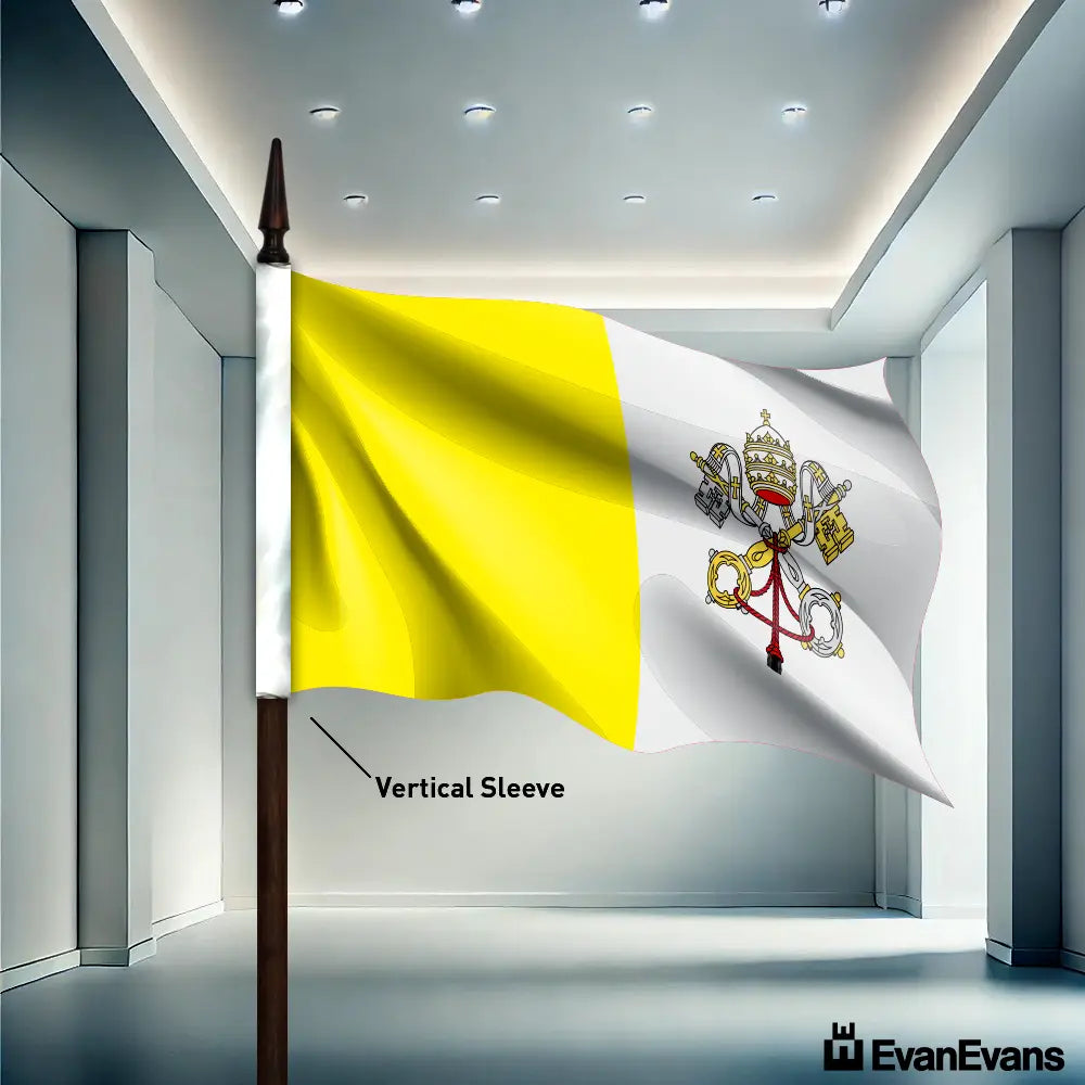 Vatican City flag vertical sleeve