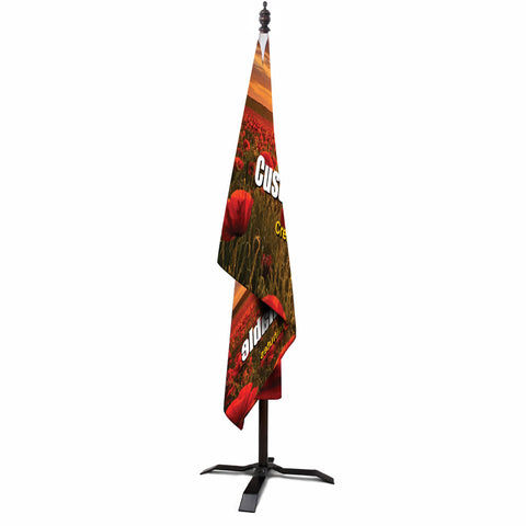 Custom ANZAC Poppy Field Flag – Design Your Own (1800 x 900mm)