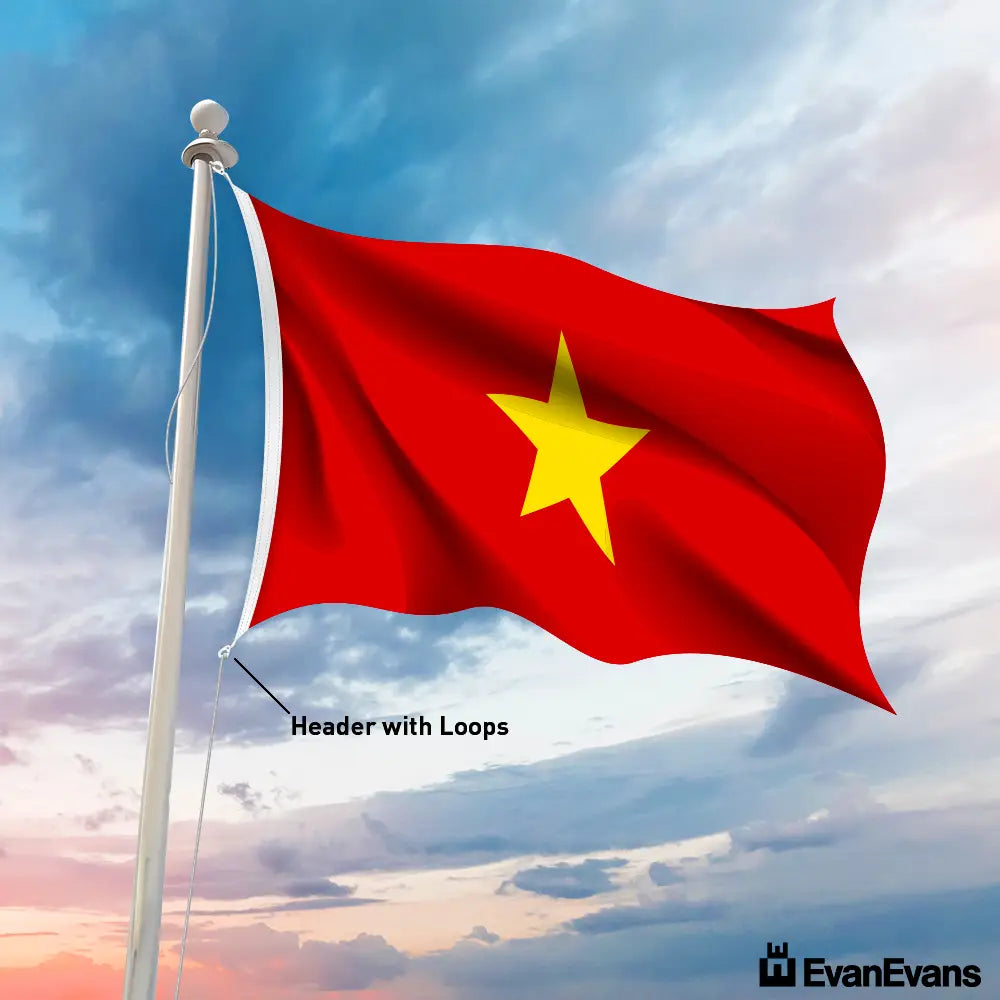 Vietnam flag header with loops