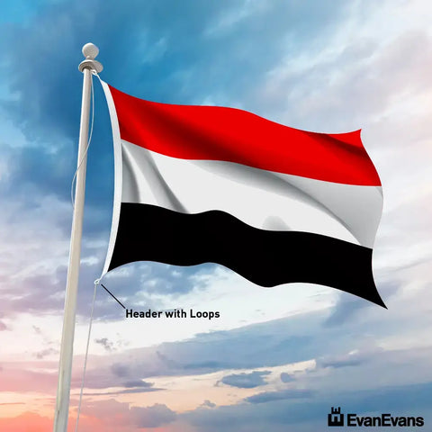 Yemen flag header with loops
