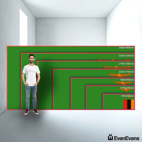 Zambia flag size guide comparison