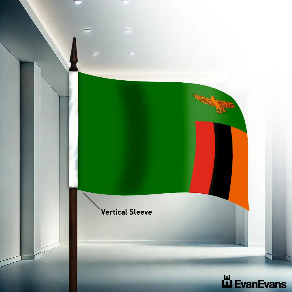 Zambia flag vertical sleeve