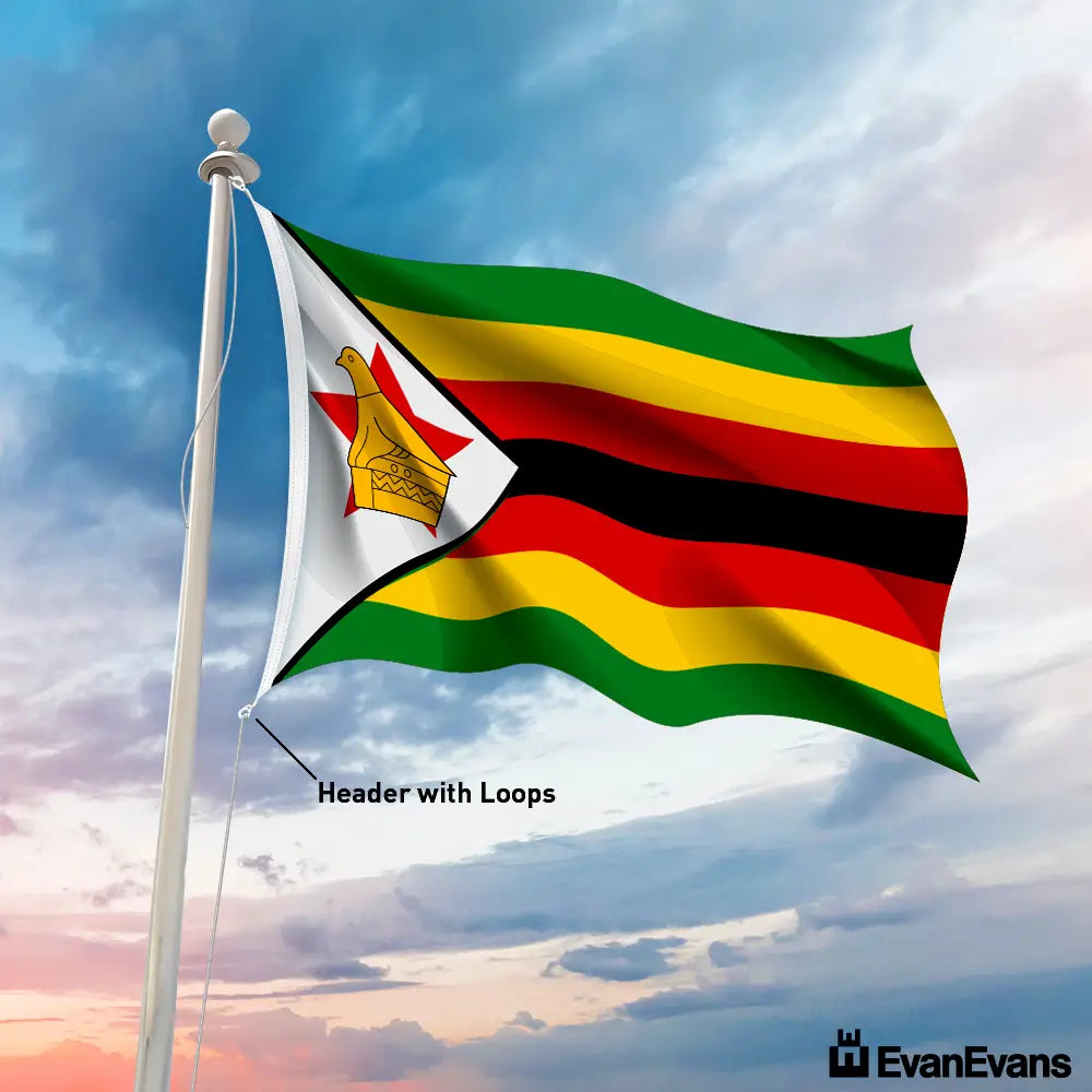 Zimbabwe flag header with loops