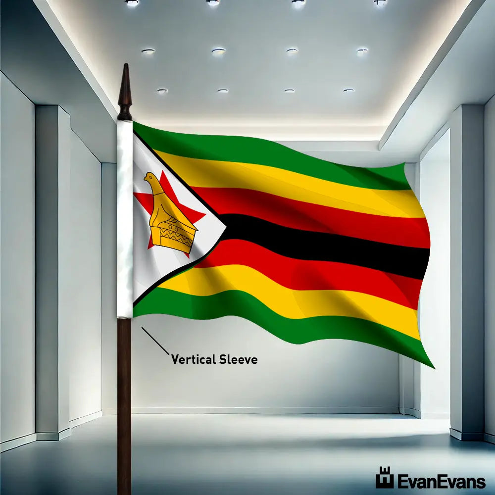 Zimbabwe flag vertical sleeve