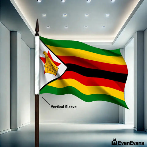 Zimbabwe flag vertical sleeve
