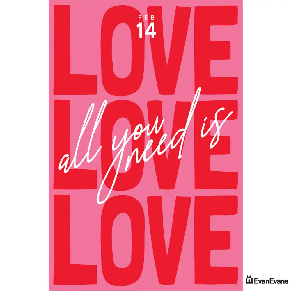 a frame all you need is love sign