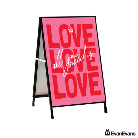 all you need is love a frame sign