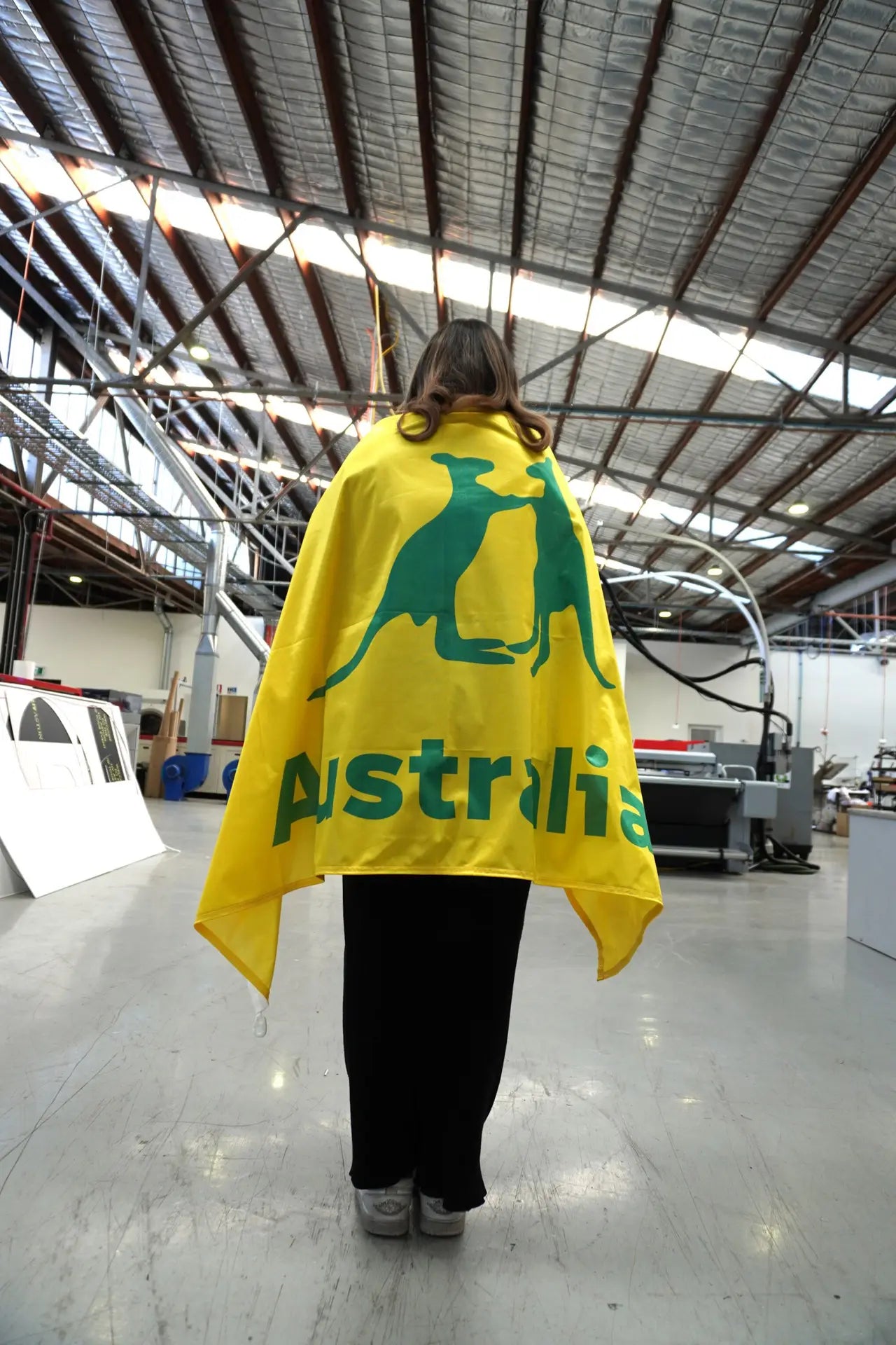 Australia Flag Yellow and Gold over the shoulder
