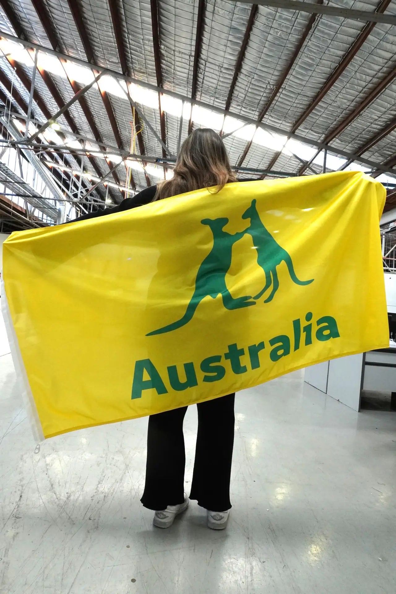 Australia Flag Yellow and Gold over the shoulder