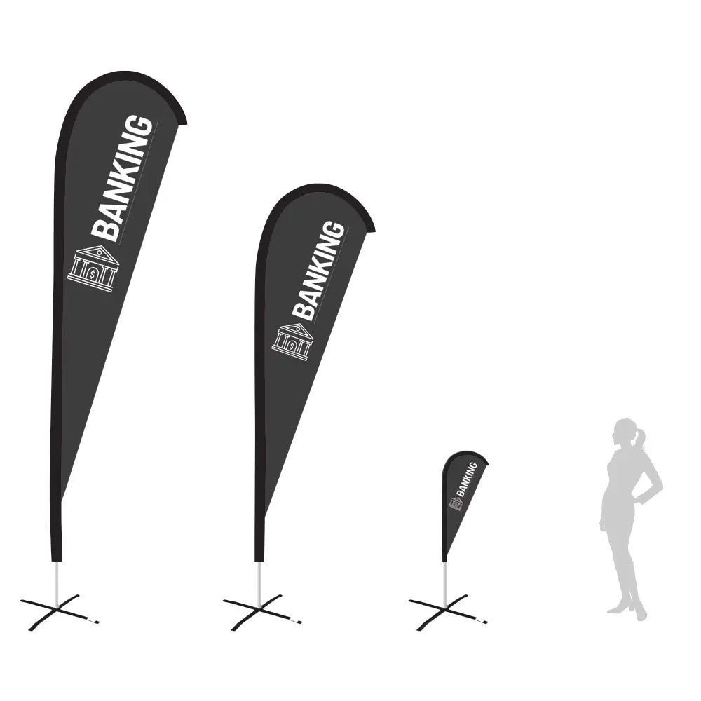 banking grey teardrop flag