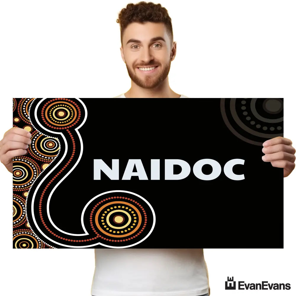 black naidoc corflute poster