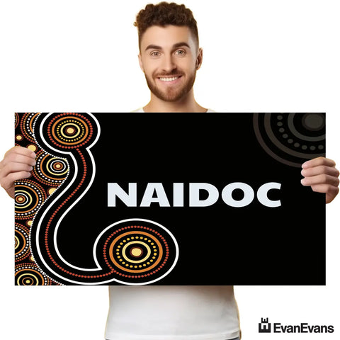 black naidoc corflute poster