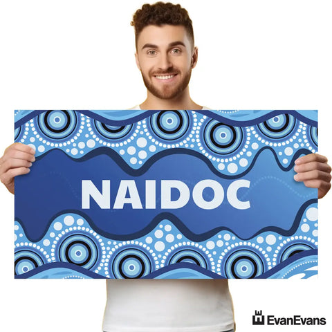 blue naidoc corflute poster