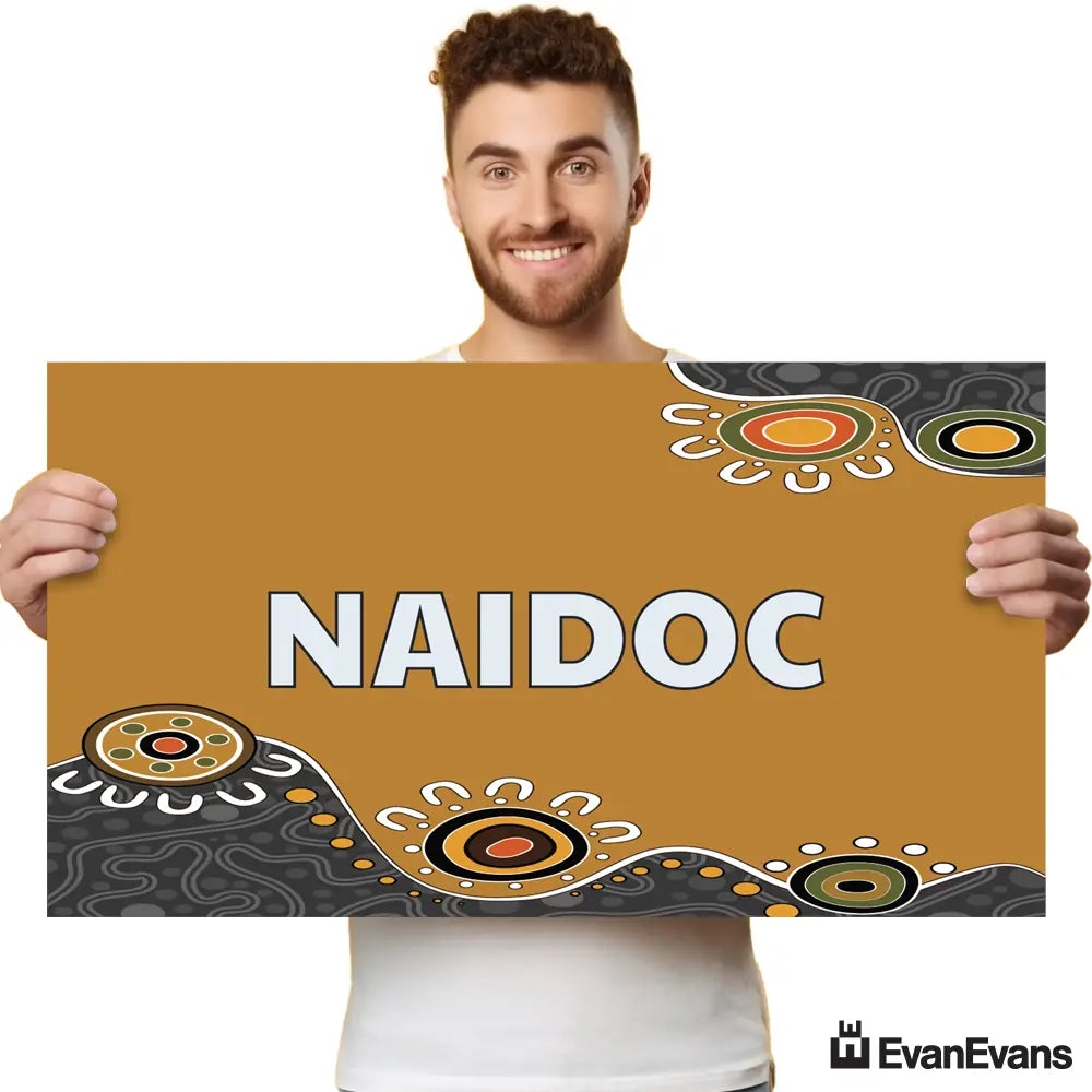 brown naidoc corflute poster