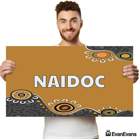 brown naidoc corflute poster